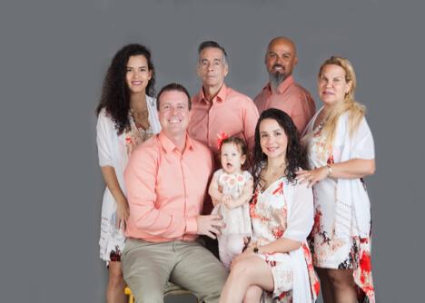 family photography using the gray backdrop